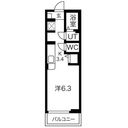 愛宕橋駅 徒歩5分 3階の物件間取画像